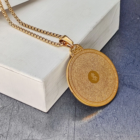 Stainless Steel Religious Shurangama Mantra Pendant Necklace Vintage Ethnic Buddhist Scripture Talisman Necklace For Unisex