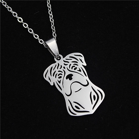 Hollow Pug Dog Pendant Necklace Stainless Steel Laser Cut Puppy Animal Shape Jewelry Gift For Pet Lovers Women Men