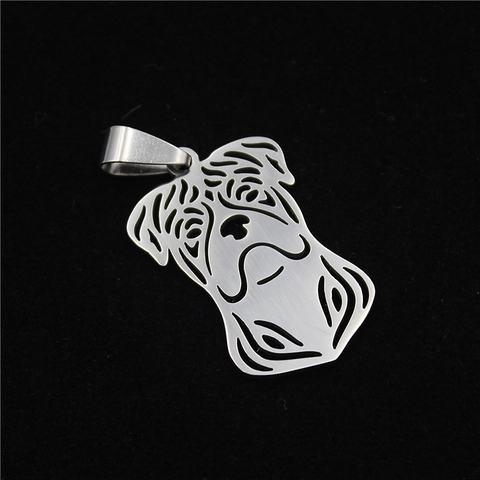 Hollow Pug Dog Pendant Necklace Stainless Steel Laser Cut Puppy Animal Shape Jewelry Gift For Pet Lovers Women Men