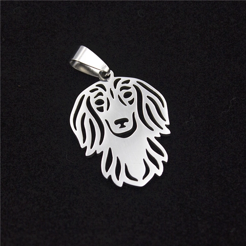 Collana con Ciondolo a Forma di Cane in Acciaio Inossidabile Minimalista Forma Animale Profilo Testa di Cane Gioielli Unisex