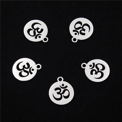 Hol Roestvrij Staal Om Symbool Hanger Religieuze Spirituele Sieraden DIY Ketting Accessoire Voor Meditatie Yoga