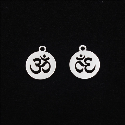 Hol Roestvrij Staal Om Symbool Hanger Religieuze Spirituele Sieraden DIY Ketting Accessoire Voor Meditatie Yoga
