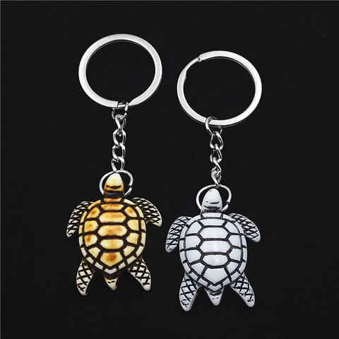 Klassischer Harz Schildkröte Schlüsselanhänger Glück Meeresschildkröte Schlüsselring Anhänger Für Tasche Auto Dekoration Geschenk Unisex Schmuck