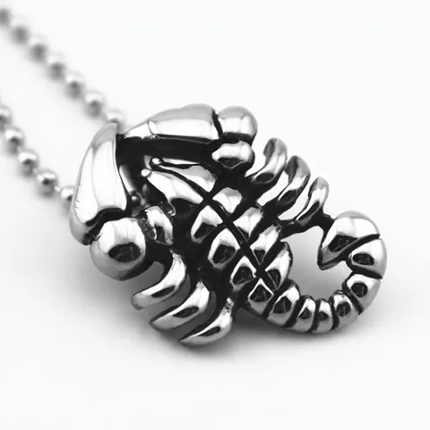 Colgante de Escorpión de Acero Inoxidable Punk para Hombre Rock Gótico Personalizado Forma de Animal Joyería