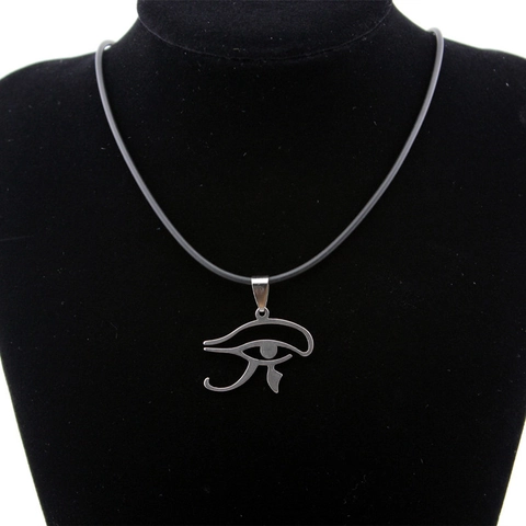Collana Con Ciondolo Occhio Di Horus In Acciaio Inossidabile Simbolo Mitologico Antico Egitto Gioielli Geometrici Lucidi Per Uomo Donna