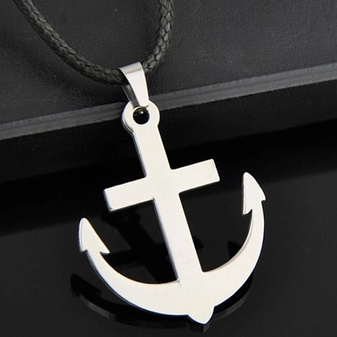 Nautischer Anker Kreuz Anhänger Polierter Edelstahl Religiöser Charm Für Herren Damen Schmuckherstellung Ohne Kette Zubehör