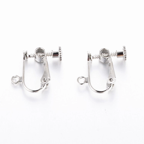 Copper Spiral Earring Converters Non-Pierced Ear Clips Adjustable Screw Findings For DIY Jewelry Making Gold Silver Earring Parts