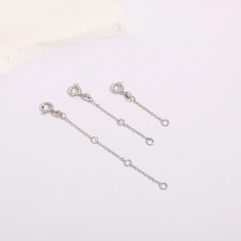 Cadena de Extensión de Cobre Chapado en Oro de 14K para Collares Pulseras Accesorios de Joyería DIY Cadena de Cola