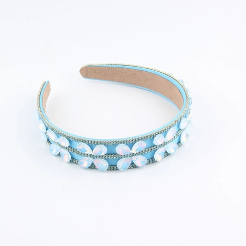 Damen Breiter Strass Besetzter Haarreif Barock Mode Kristall Eingelegter Haarreif Party Hochzeit Haarschmuck Für Damen