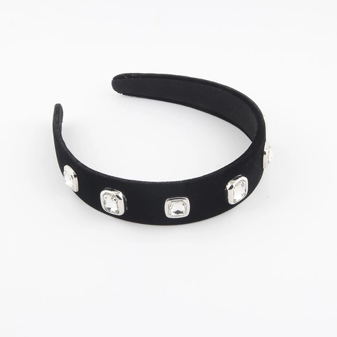 Cerchietto Barocco in Velluto Vintage per Donna Con Strass E Künstliche Perle Cerchietto Largo di Lusso Accessori per Capelli da Festa