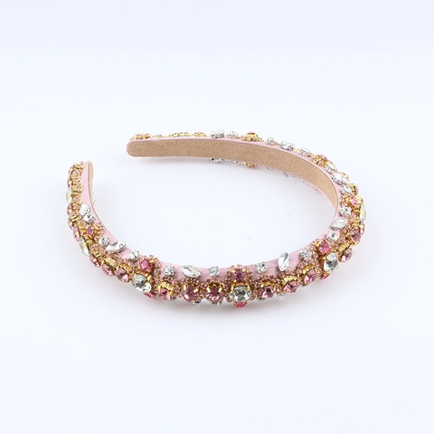 Cerchietto Imbottito in Strass Fatto a Mano Barocco Per Donna Lussuosa Fascia Per Capelli Con Perline Di Cristallo Per Matrimonio