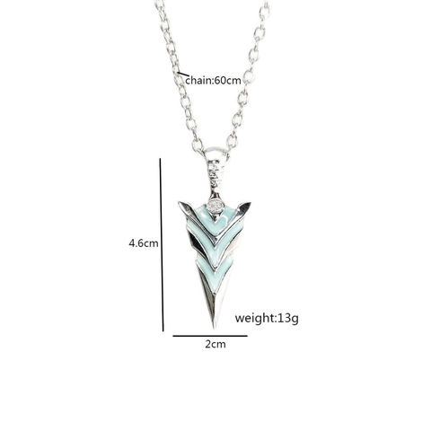 Luminous Arrow Pendant Necklace Vintage Alloy Glow In The Dark Arrowhead Jewelry For Men Women Night Accessory
