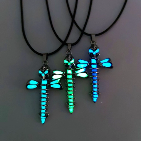 Collana Con Croce Di Scheletro Luminosa Stile Gothic Punk Pendente Teschio Glow In The Dark Gioielli In Lega Per Festa Club