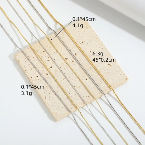 Elegant Copper Chain Necklace For Women Minimalist Gold Silver Plated Unique Fashion Jewelry Accessory Daily Wear Gift