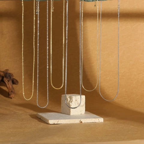 Elegant Copper Chain Necklace For Women Minimalist Gold Silver Plated Unique Fashion Jewelry Accessory Daily Wear Gift