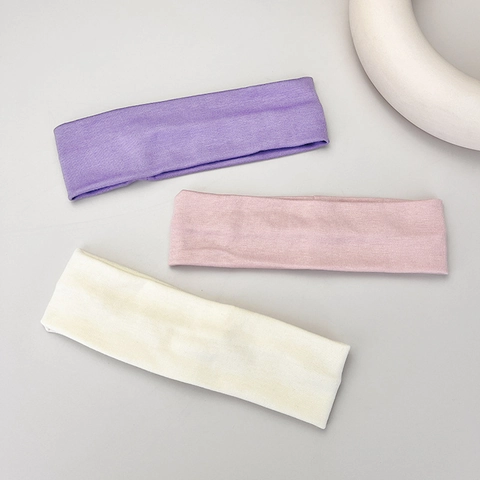 Banda para el Cabello Elástica de Punto Minimalista Color Sólido Diadema Deportiva de Yoga Suave para Mujer Uso Diario Cabello