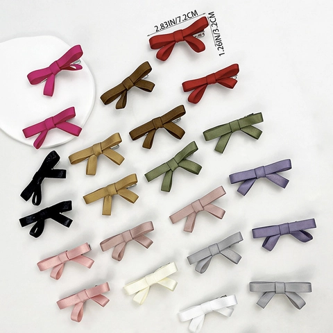 Eleganti Fermagli per Capelli con Fiocco in Nastro per Donna Fermagli Laterali a Fiocco Dolce Accessori per Capelli Quotidiani