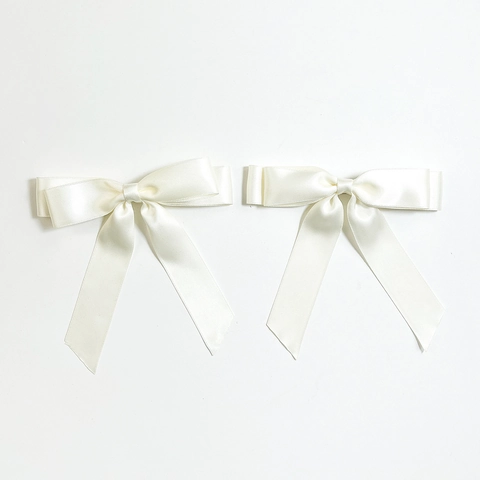 Pinza para el Cabello de Lazo de Satén Dulce Con Cintas Largas para Mujer Horquillas de Cinta Estilo Francés Accesorios
