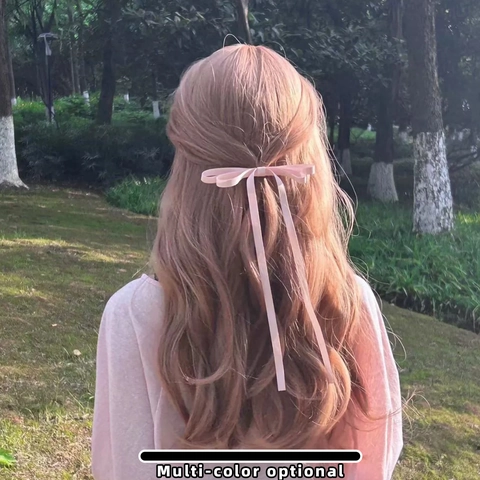Pinza Para El Pelo Con Lazo De Cinta De Estilo Coreano Con Cintas Largas Accesorio Hecho A Mano Para Mujer Y Niña