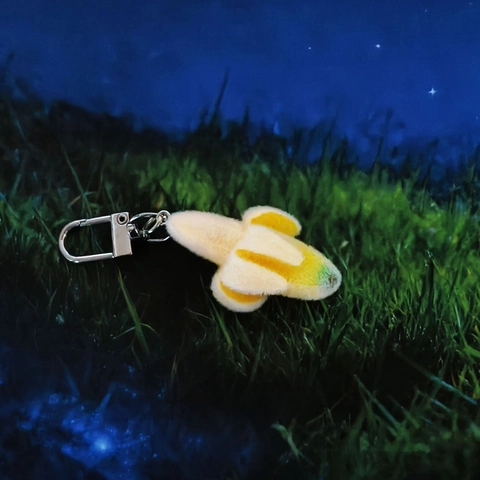 Schattige Geflockte Hars Banaan Sleutelhanger Pluche Fruit Stijl Tas Hanger Decoratie Voor Dames Meisjes Creatief Cadeau