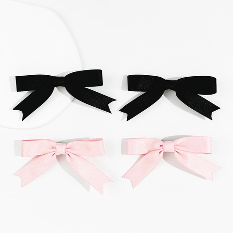 Fermagli per Capelli con Fiocco in Nastro di Raso Dolce Stile Coreano per Donna Ragazza Balletcore Versatile Becco d'Anatra