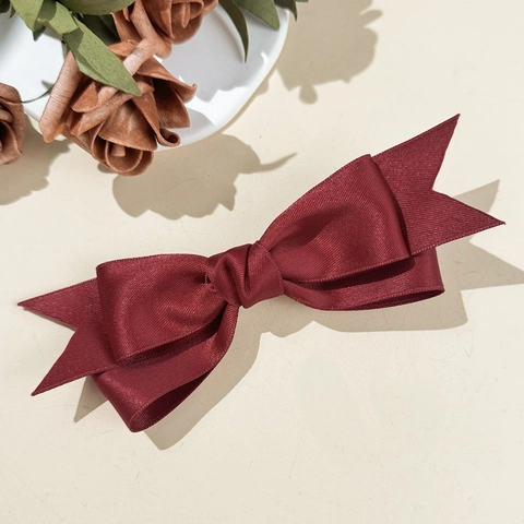 French Vintage Satin Bow Hair Clip Large Swallowtail Ribbon Hairpin Balletcore Sweet Hair Accessories For Women Girls