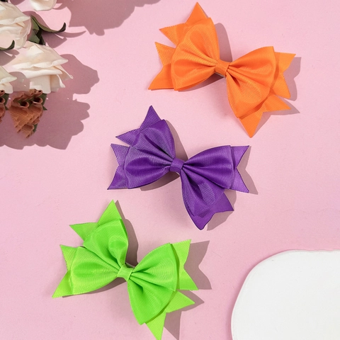 Large Grosgrain Ribbon Bow Hair Clips For Children Cute Sweet Handmade Barrettes Duckbill Clip Hair Accessories For Baby Girls