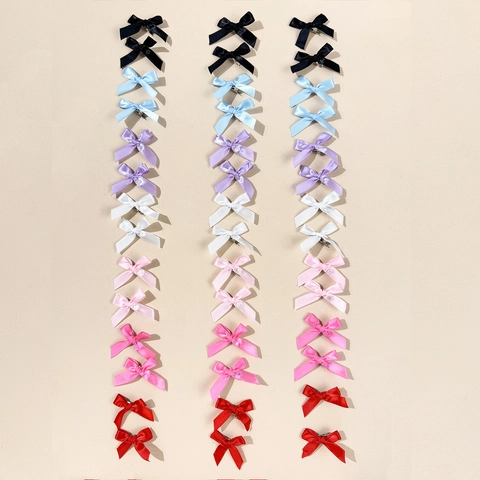 Sweet Satin Ribbon Bow Hair Clips For Women Girls Delicate Korean Style Alligator Hairpins Small Bowknot Hair Accessories