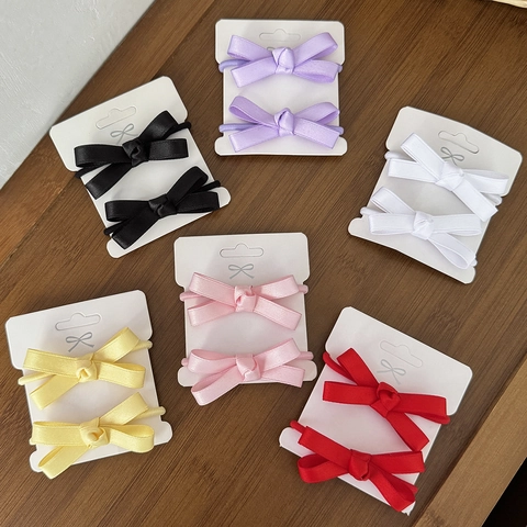 Dulces Gomas para el Pelo con Lazo de Cinta de Satén Estilo Balletcore para Mujeres Niñas Estilo Princesa Accesorios para el Cabello Hechos a Mano