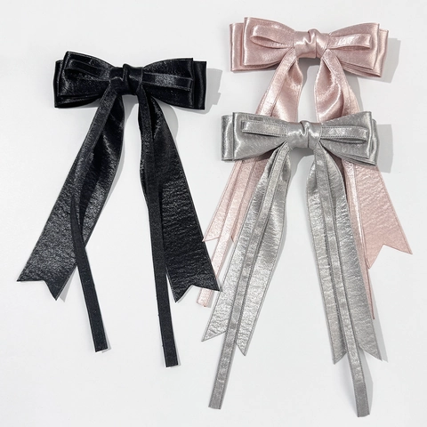 Satin Band Schleife Haarspange Für Damen Elegant Prinzessin Stil Große Bänder Haarnadel Süß Mode Kopfschmuck Accessoires