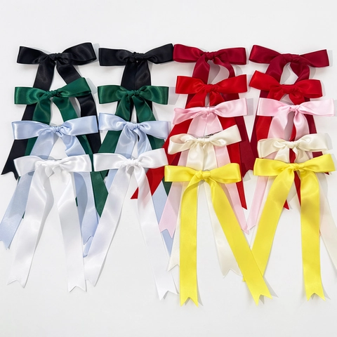 Ballett-Stil Satinband Schleife Haarspange Mit Langen Bändern Süße Elegante Haarnadel Für Damen Mädchen Alltag Party Kopfschmuck