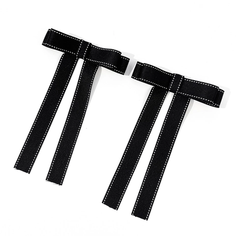 Fermaglio Per Capelli Con Fiocco Nero Spilla A Farfalla Con Cuciture A Contrasto Nastro Stile Preppy Per Camicia Donna Ragazza
