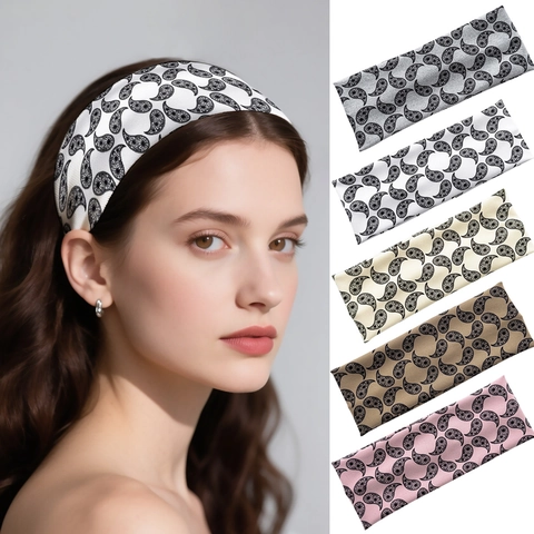 Vintage Stirnband Damen Herren Breit Paisley Muster Elastisch Rippstrick Sport Yoga Haargummi Böhmisch Turban Haarschmuck