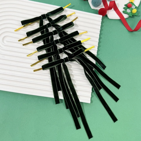 Fiocchi di Velluto Natalizi Ornamenti da Appendere Con Lacci per Decorazioni Albero Confezioni Regalo Decorazione Festa Casa