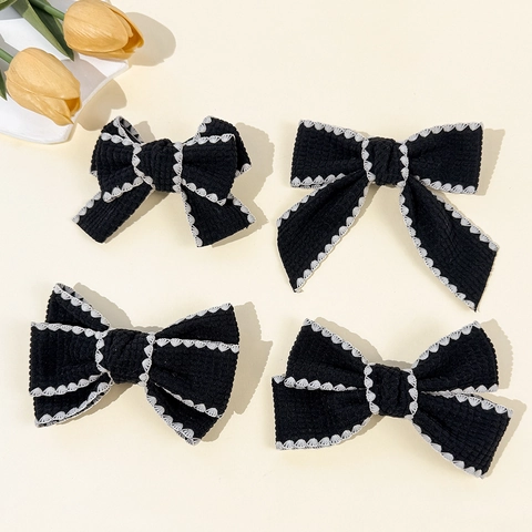 Pinza para el Pelo con Lazo de Tela Vintage Francesa Dulce Lazo de Pana Clip de Pico de Pato Para Mujeres Niñas Accesorios Elegantes