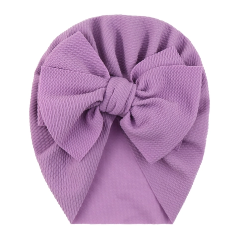 Gorro Turbante con Lazo para Bebé Niña Diadema Elástica de Tela de Burbuja Gorro de Recién Nacido Textura de Gofre Suave Transpirable Fotografía