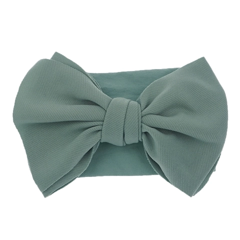 Simple Solid Color Large Bow Baby Headband High Elastic Nylon Hairband For Newborn Infant Toddler Girls Hair Accessories