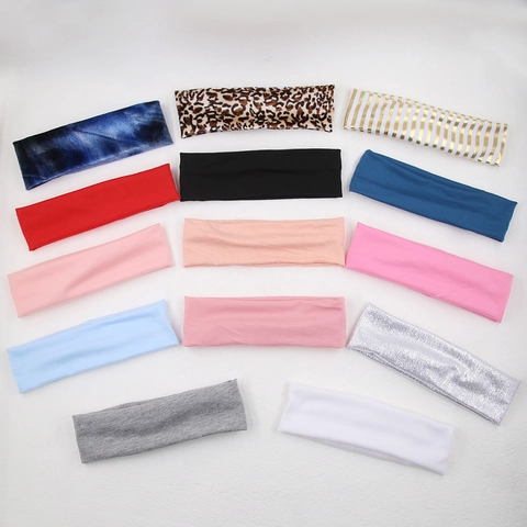 Fascia per Capelli Elastica Sport Yoga per Donna Uomo Corsa Fitness Assorbi Sudore in Misto Cotone Fascia Larga Accessori