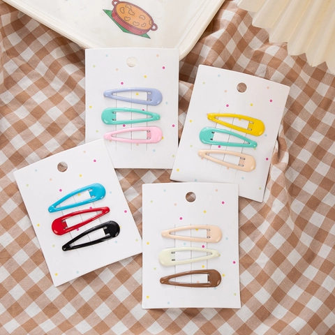 Simpatici Fermagli per Capelli a Stella e Goccia in Lega per Ragazze Clip a Scatto Color Caramella per Bambini Accessori per Capelli
