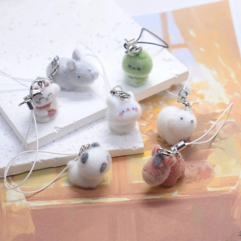 Schattige Bevlokte Dieren Sleutelhanger Hanger Pluche Panda Kat Beer Slang Tasbedel Cartoon Sleutelring Voor Dames Kinderen Cadeau