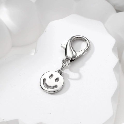 Portachiavi con Ciondolo in Lega Minimalista Charms Personalizzati Sorriso Dinosauro Cactus Farfalla Malocchio Portachiavi alla Moda per Chiavi Borse