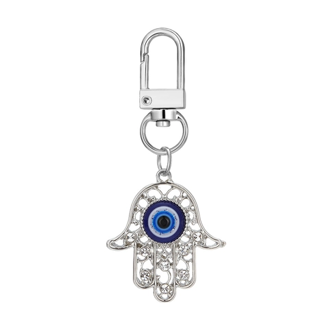Vintage Legierung Böses Auge Hand Der Fatima Schlüsselanhänger Strass Hohl Anhänger Mond Stern Ethnischen Schmuck Zubehör Tasche Charme