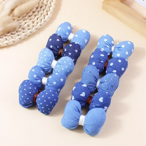 Vintage Padded Fabric Bow DIY Materials Polyester Checkered Bowknot Accessories For Hair Clips Bag Charm Souvenir