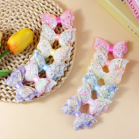 Glitzer Pailletten Schleife Patches DIY Handgefertigte Haarschmuck Materialien Funkelnde Schmetterling Patches Für Kleidung Schuhe Hüte Dekoration