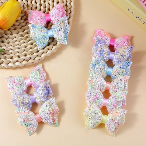 Glitzer Pailletten Schleife Patches DIY Handgefertigte Haarschmuck Materialien Funkelnde Schmetterling Patches Für Kleidung Schuhe Hüte Dekoration