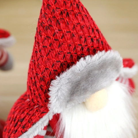 Decorazioni per Bambole di Peluche Senza Volto con Gnomo di Natale Nordico Santa Tomte Con Cappello di Maglia per Casa