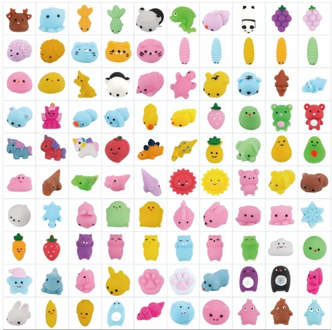 Animal Fruit Dinosaur Mochi Squishy Toys Stress Relief Soft TPR Sensory Squeeze Toy For Kids And Adults Party Favors