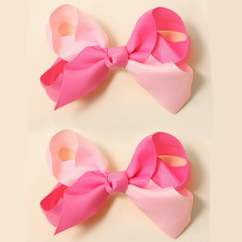 Zweifarbige Ripsband Schleife Haarklammern Für Kinder Mädchen Süße Geschichtete Schmetterling Entenschnabel Clips Haarschmuck