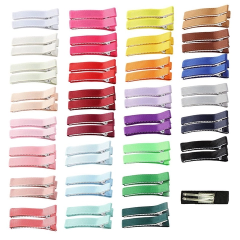 Pinzas para el Pelo con Lazo de Cinta de Grosgrain Hechas a Mano para Niños Totalmente Forradas Accesorios para el Cabello para Niñas