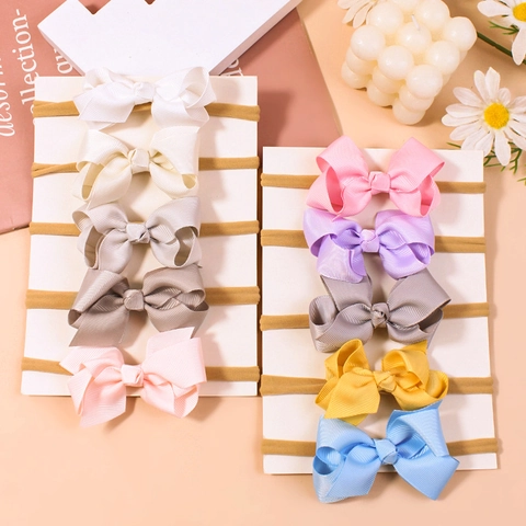 Kinderen Strik Hoofdband Polyester Lint Zachte Elastische Haarband Voor Baby Meisjes Peuter Dagelijkse Stijl Haar Accessoires Decor